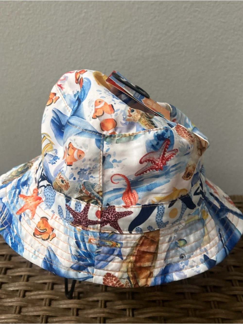 NWT Lucky Kids Toddler 3-4 Years Sun Protection Bucket Hat Fish Theme